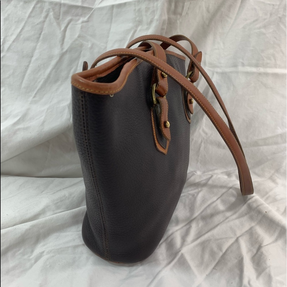 Vintage DOONEY & BOURKE brown pebbled leather tote shopper bag All Weather - Picture 8 of 16